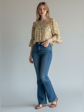 Cato Floral Off-Shoulder Boho Present Blouse